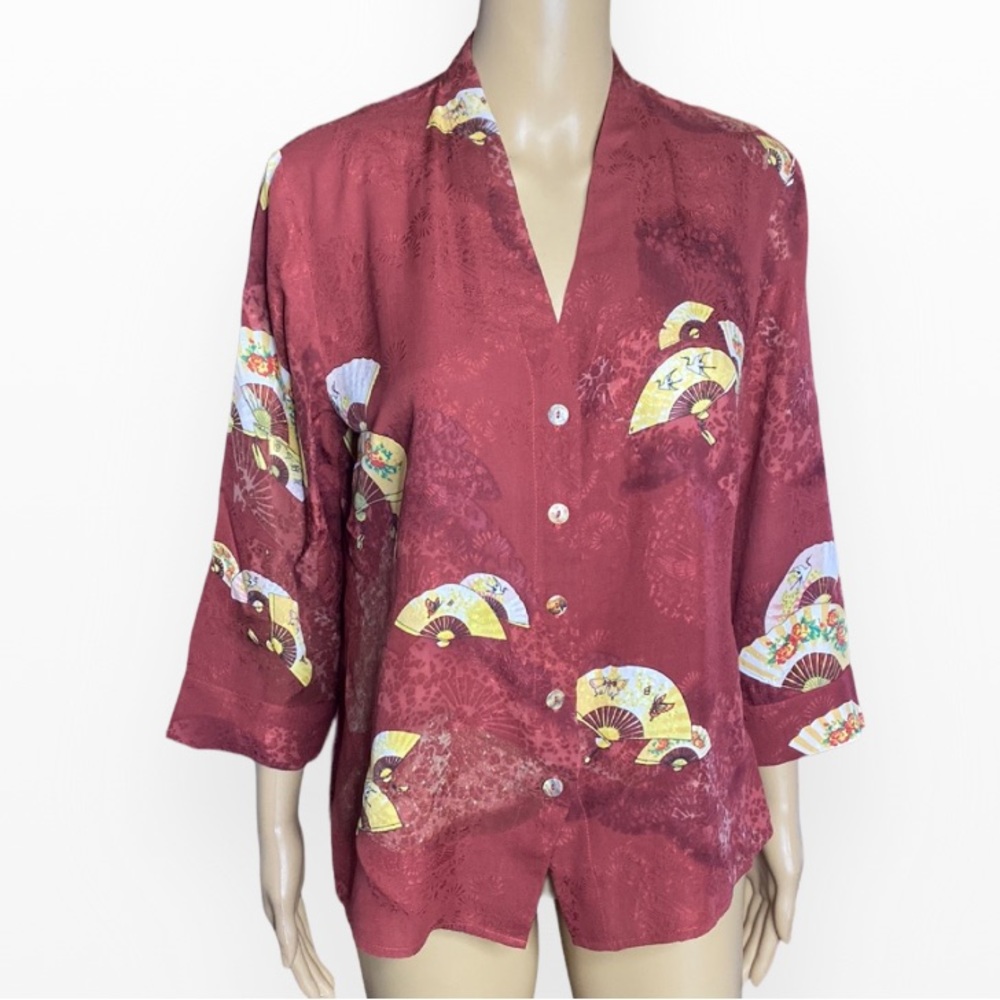 Citron Santa Monica 100% Silk Blouses Petit M